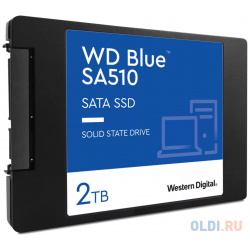 Твердотельный накопитель/ WD SSD Blue  2 0TB 5" 7mm SATA3 R/W 560/530MB/s IOPs 95 000/84 000 TBW 500 DWPD 1 (12 мес ) Western Digital WDS200T3B0A