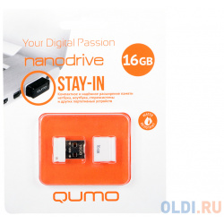 Флешка USB 16Gb QUMO NanoDrive USB2 0 белый QM16GUD NANO W 