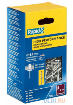 RAPID R:High performance rivet  4 8 х 12 мм 300 шт алюминиевая высокопроизводительная заклепка (5001436) 5001436