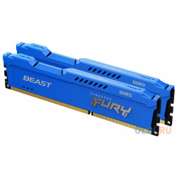 Оперативная память для компьютера Kingston FURY Beast Blue DIMM 16Gb DDR3 1600 MHz KF316C10BK2/16 