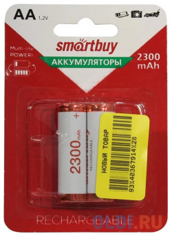Аккумулятор 2300 mAh Smart Buy SBR 2A02BL2300 AA 2 шт 