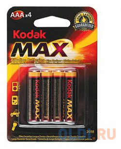 Батарейки KODAK Max LR03 4BL K3A 4 40/200/32000 шт 
