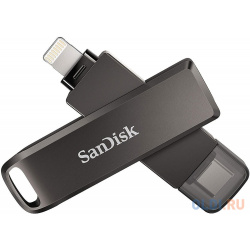 Флешка 256Gb SanDisk iXpand Luxe Lightning USB Type C черный SDIX70N 256G GN6NE 