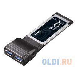 Адаптер D Link DUB 1320 2 портовый USB 3 0 для шины ExpressCard 
