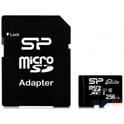 Флеш карта microSD 256GB Silicon Power Elite microSDXC Class 10 UHS I (SD адаптер) SP256GBSTXBU1V10SP 