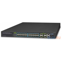 Layer 3 24 Port 10G SFP+ + 4 40G/100G QSFP28 Managed Switch with optional Redundant Power Planet XGS 6350 24X4C 