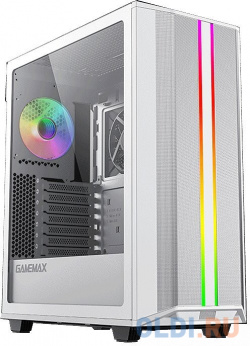 GameMax Корпус Precision COC White (T808) (ATX  Белый 2*USB 3 0 Зак стекло 1*120мм+ без БП)