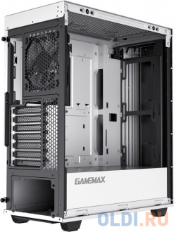 GameMax Корпус Precision COC White (T808) (ATX  Белый 2*USB 3 0 Зак стекло 1*120мм+ без БП)