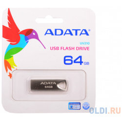 Внешний накопитель 64GB USB Drive ADATA 2 0 UV210 золотой мет  AUV210 64G RGD A Data
