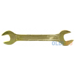 Ключ рожковый  13 х 14 мм желтый цинк// Сибртех 14306