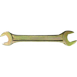 Ключ рожковый  14 х 17 мм желтый цинк// Сибртех 14309