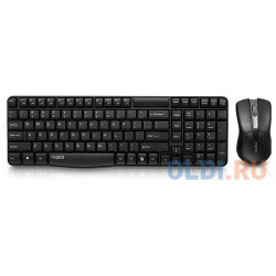 Клавиатура + мышь Rapoo X1800S клав:черный мышь:черный USB беспроводная 18427 