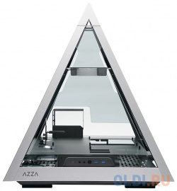 Корпус Azza Pyramid L черный/серебристый без БП ATX 6x120mm 2xUSB3 0 audio bott PSU CSAZ 804L