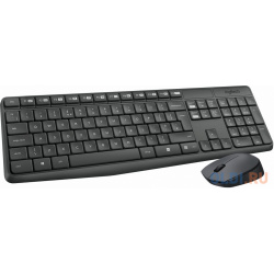 Клавиатура + мышь Logitech MK235 клав:серый мышь:серый USB беспроводная Multimedia (920 007931) 