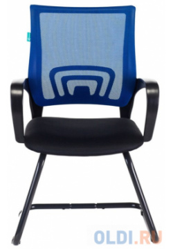 Кресло Бюрократ CH 695N AV/BL/TW 11 на полозьях синий TW 05 сиденье черный