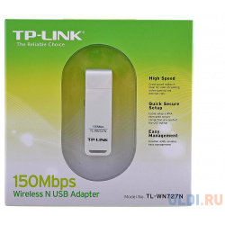 Беспроводной USB адаптер TP LINK TL WN727N V 5 802 11n 150Mbps 2 4ГГц 20dBm