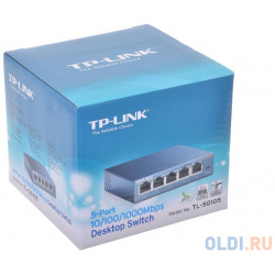 Коммутатор TP LINK TL SG105 Гигабитный настольный 5 портовый