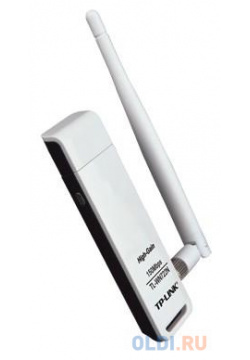 Адаптер TP Link TL WN722N 150M High Power Wireless Lite N USB Adapter  Atheros 1T1R 4dBi съемная антенна