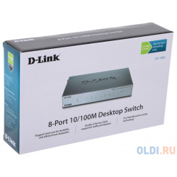 Коммутатор D Link DES 1008D/L2B Неуправляемый с 8 портами 10/100Base TX 1008D/L2A