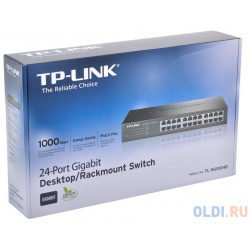 Коммутатор TP LINK TL SG1024D 24 портовый гигабитный настольный/монтируемый в стойку