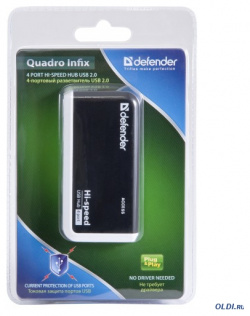 Концентратор USB 2 0 Defender QUADRO INFIX (4 порта) 83504 