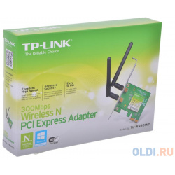 Адаптер TP Link TL WN881ND Беспроводной сетевой PCI Express серии N  скорость до 300 Мбит/с