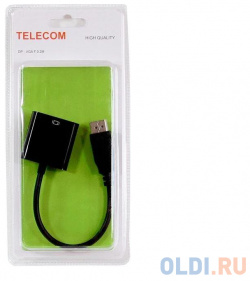 Переходник DisplayPort VCOM Telecom TA552 круглый черный