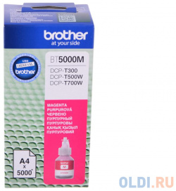 Бутылка с чернилами Brother BT5000M пурпурный для DCP T300/DCP T500W/DCP T700W (5000стр) 