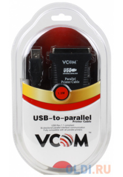 Кабель адаптер USB AM  VCOM Telecom VUS7052 2 0 LPT 1