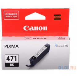 Картридж Canon CLI 471BK 398стр Черный 0400C001 для