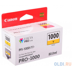 Картридж Canon PFI 1000 Y для IJ SFP PRO WFG желтый 0549C001 