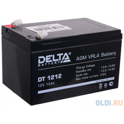 Аккумулятор Delta DT 1212 12V12Ah Батарея 12Ач 12В