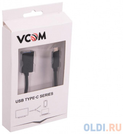 Переходник Type C USB 3 0 2м VCOM Telecom CU409 круглый черный