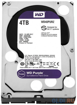 Жесткий диск Western Digital Purple 4 Tb WD40PURZ 