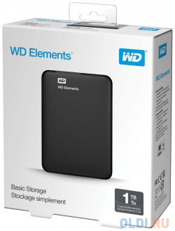 Внешний жесткий диск 2 5" 1 Tb USB 3 0 Western Digital Elements Portable WDBUZG0010BBK WESN черный