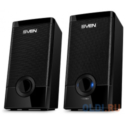 Колонки Sven 318 чёрный  акустическая система 2 0 (USB мощность 2x2 5 Вт(RMS) SV 015176