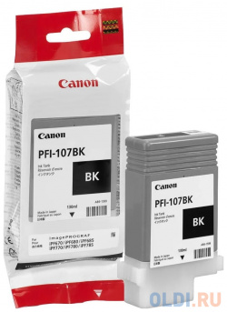 Картридж Canon PFI 107 BK для iPF680/685/780/785 130мл черный 6705B001 