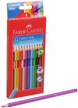 Цветные карандаши GRIP 2001  набор цветов в картонной коробке 12 шт