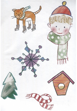 Креативная раскраска с наклейками "Зима" (А4) Kiddie Art 978 5 6041839 0 8