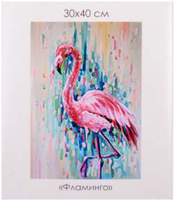 Алмазные узоры  Яркие краски Фламинго картины на канве – это тренд