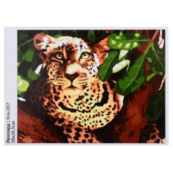 Набор для творчества LORI  Картина по номерам "Леопард"