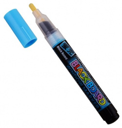 Маркер меловой "Black Board Marker" голубой  на вод основе 3мм MunHwa