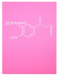 Записная книжка А6 80л лин  "Molecule Dopamine" интеграл переплет Soft Touch тиснение серебр фольгой