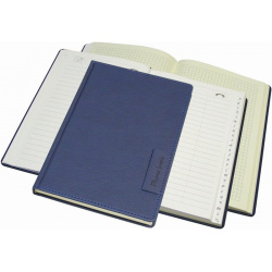 Алфавитная книга А5 104 листа  синяя кожзам Мягкая обложка