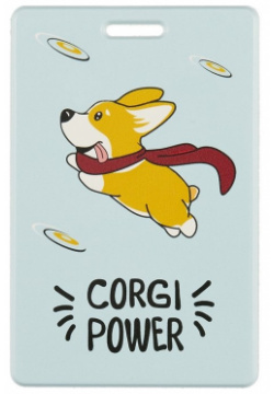Чехол для карточек «Corgi power» 
