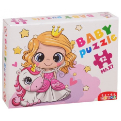 Baby Puzzle maxi "Принцесса и единороги"  12 деталей