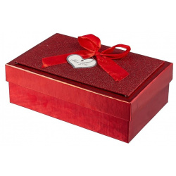 Подарочная коробка «Металлик красный» средняя 