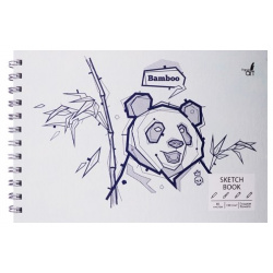 Скетчбук А5+ 80л "SKETCHBOOK  Panda book" белый офсет 120г/м2 7БЦ