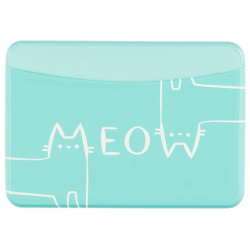 Чехол для карточек «Meow»  мятный