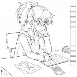 Anime  Раскраска для работы маркерами: 32 проекта с любимыми героями: Шаблоны выкрасов к каждому рисунку Контэнт 978 5 00141 811